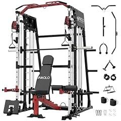 Mikolo Smith Machine Squat Rack with LAT-Pull Down