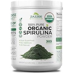 Zazzee Organic Spirulina Powder, 2.2 Pounds