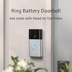 Ring Battery Doorbell 2024, Satin Nickel