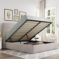 Allewie Queen Storage Bed with Wingback Headboard