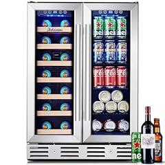 Kalamera 24-Inch Dual Zone Wine and Beverage Fridge