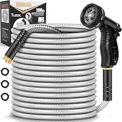 Rcfunkid Stainless Steel Garden Hose 100FT