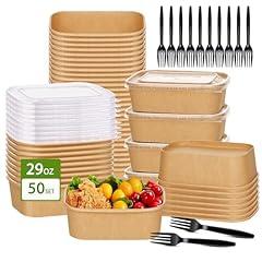 DI QIU REN 50-Pack Disposable Paper Bowls