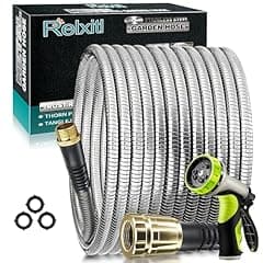 Relxitl 50 FT Stainless Steel Flexible Garden Hose