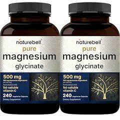 NatureBell Magnesium Glycinate 500mg, 480 Count