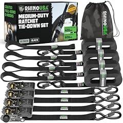Rhino USA Ratchet Tie Down Straps 4-Pack