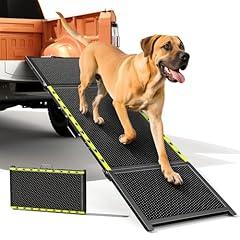 Pawaboo Dog Ramp for Car, Extra Wide Pet Dog Ramps for Large Dogs, Ramps with Non-Slip Mesh Up to 250LBS, Dogs Cars Ramp for Car SUV/Truck/RV/Bed, 74'' L & 20'' W