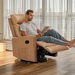 Sweetcrispy Swivel Rocker Recliner Chair