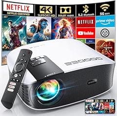 GooDee Smart 4K Projector with 5G WIFI