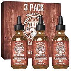 Viking Revolution Sandalwood Beard Oil 3 Pack