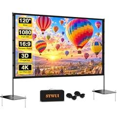 Outdoor Projector Screen with Stand 120 Inch