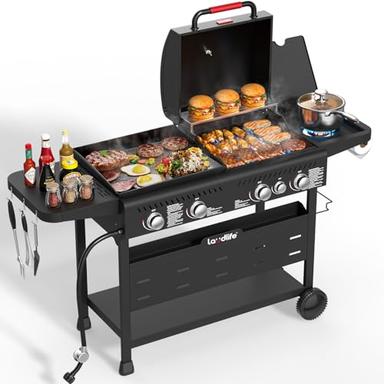 gas grill and griddle combo