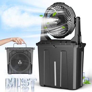 Portable misting fans