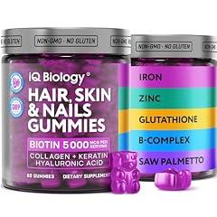 IQ Biology Biotin Gummies for Hair and Skin
