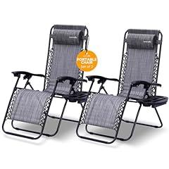 SereneLife Zero Gravity Outdoor Lounge Chairs