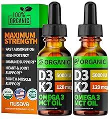 Organic Vitamin D3 K2 Drops with MCT Oil