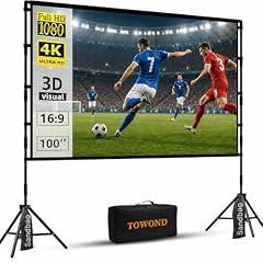 Towond 100-Inch Portable Projector Screen with Stand