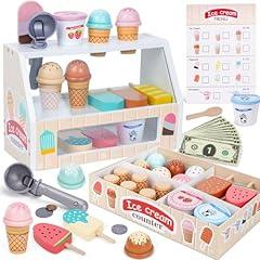 Wooden Ice Cream Counter Playset