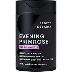 Sports Research Evening Primrose Supplement 1300mg, 120 Count