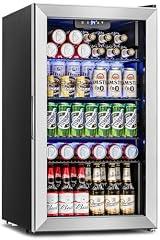 Feelfunn Mini Fridge - 126 Can Beverage Cooler