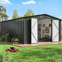 PABIMIA Outdoor Metal Storage Shed