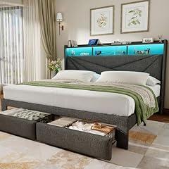 Driftalia King Size Upholstered Bed Frame