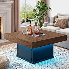 Knoworld Vintage Brown LED Coffee Table
