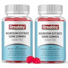 Greabby Magnesium Glycinate Gummies 500mg for Adults