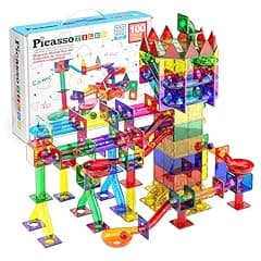 PicassoTiles Magnetic Marble Run STEM Building Set