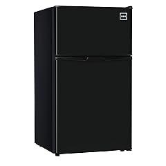 RCA Compact Refrigerator Freezer 3.2 Cu. Ft. Black