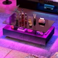 YITAHOME Modern LED Coffee Table with Storage
