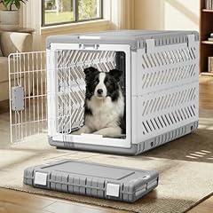 Collapsible Dog Crate with Wheels