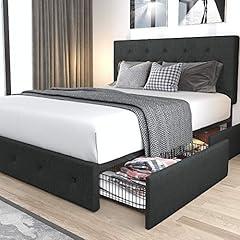 Allewie Queen Platform Bed with Storage Drawers