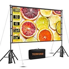 TOWOND 120" Outdoor Projector Screen with Stand