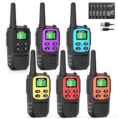 MaxTalker Rechargeable Walkie Talkies 6 Pack