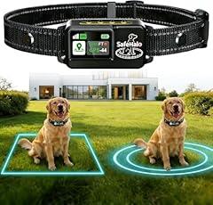 GPS Wireless Dog Fence System – Invisible Electric Anti Escape Collar, No Subscription, Circular 65-9,840 ft & Polygonal Fence. Waterproof, 3 Modes Stops Digging & Jumping, for Medium & Large Dogs
