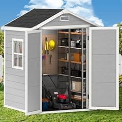 Pipleo 6x4.4 FT Resin Outdoor Storage Shed