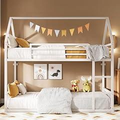 LIKIMIO Twin Over Twin House Bunk Bed