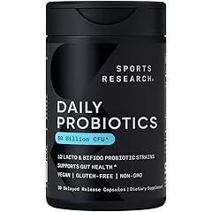 Sports Research Daily Probiotics with Prebiotics, 60 Billion CFU