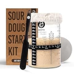 ABIOTO Sourdough Starter Kit with Glass Jar