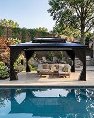 GarveeHome Hardtop Gazebo 10' x 13' Gray