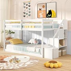 Giantex Twin Bunk Bed with Storage Stairs