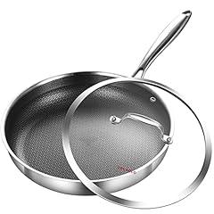 DELARLO Tri-Ply Stainless Steel Hybrid Frying Pan