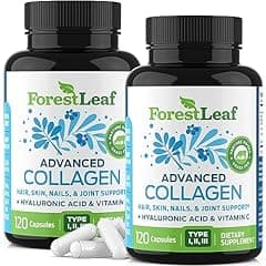 ForestLeaf Multi Collagen Supplements with Hyaluronic Acid and Vitamin C