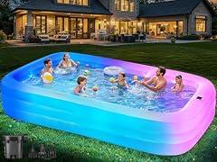 BEFAMALI Inflatable Pool with Lights