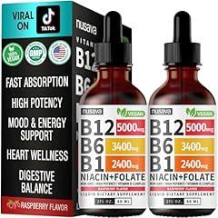 NUSAVA Vitamin B12 Liquid Drops 5000 mcg