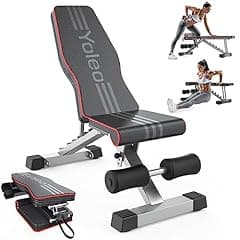 Yoleo Adjustable Weight Bench for Home Gym