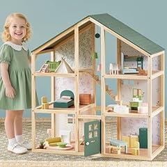 Tiny Land Wooden Dollhouse with Furniture