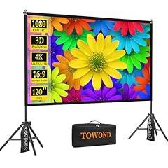 TOWOND 120" Portable Projector Screen with Stand