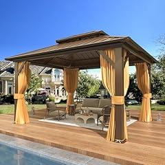 Erommy 10x12 Hardtop Gazebo with Curtains